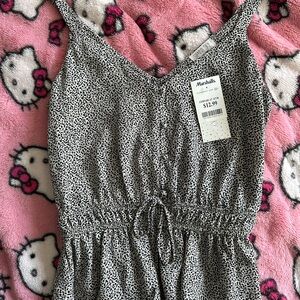 Black and White Leopard Print Top NWT